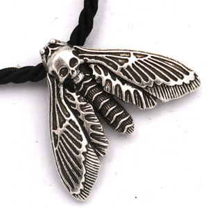<span class=keywords><strong>Mort</strong></span> Tête Crâne <span class=keywords><strong>Papillon</strong></span> <span class=keywords><strong>Papillon</strong></span> Pendentif collier Pour Homme En Acier Inoxydable Punk bon détail Animal Bijoux - Product Image 1