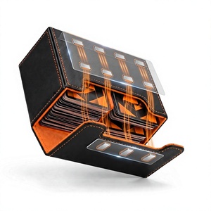 Caja de Cartas de Cuero PU Premium, Organizador de Almacenamiento Portátil Personalizable para Juegos de Mesa con Impresión a Todo Color - Product Image 3