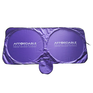 Parasol Personalizado para Coche, Cubierta Plegable para Parabrisas, Revestimiento Plateado 190T, Doble Círculo, Bloqueador Solar - Product Image 3