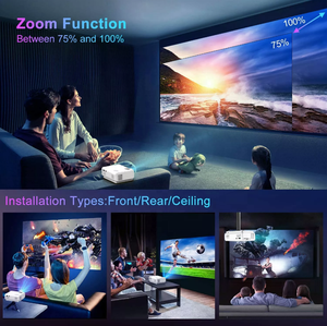 Projecteur LED Full HD 1080p <span class=keywords><strong>2022</strong></span> Nouveau Modèle Usine OEM ODM 11000 Lumens Haute Luminosité WiFi 5G Portable Android 9.0 Cinéma Domestique Projecteur LCD - Product Image 5