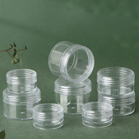 Ventes en gros de pots cosmétiques transparents en PS personnalisés multi-tailles (3g-20g) : contenants de voyage portables pour échantillons de crème et séparateurs de soins de la peau