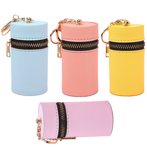 Mini bolso de pintalabios Vintage, accesorios para billetera, llavero de <span class=keywords><strong>coche</strong></span>, estuche de almacenamiento de cuero Pu, soporte de maquillaje cosmético, caja de regalo, bolsas, llaveros - Product Image 1