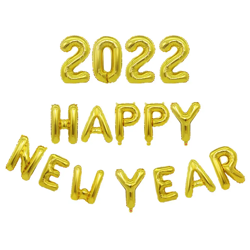 Foil balloon 2022 happy New Year decoration gift party balloon children's home decoration party set Hello 2022
