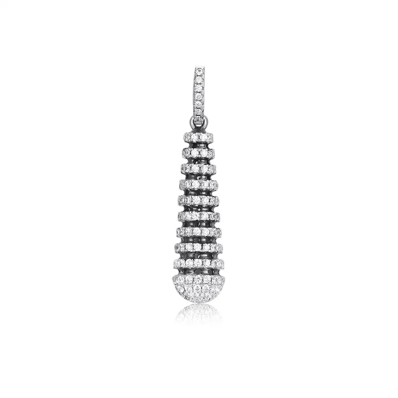 Wholesale Custom 925 Sterling Silver Pendant Jewelry Women Cubic Zirconia Diamond Rhodium Plating Pendants For Women