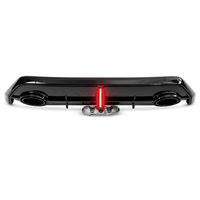 Diffuser Lip Bumper Belakang Gloss Black dengan Lampu untuk Audi A3 S3 8Y.5 2025-2027 Gaya RS3 Sedan Sportback Hatchback.