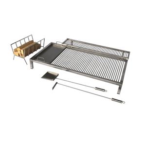 उच्च तापमान प्रतिरोधी स्टेनलेस चारकोल ब्रसेरो, फायरशोवेल और कोयला पुशर के साथ उच्च तापमान प्रतिरोधी - Product Image 1