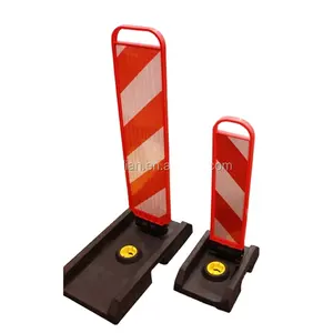 PU Spring Colorful flexible road divider delineator warning plastic traffic pole bollard sign post