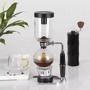 Ensemble de cafetière à siphon en <span class=keywords><strong>verre</strong></span> borosilicate 3/5 portions, cafetière manuelle à vide classique portable pour la préparation du café à la maison ou au bureau - Product Image 2