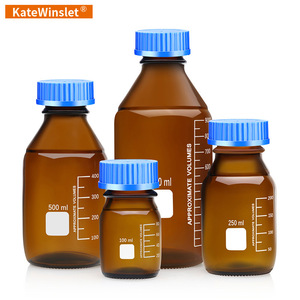 KateWinslet Glass Reagent Bottles 100ml 250ml 500ml 1000ml Screw Top Airtight Lab Bottles - Product Image 3