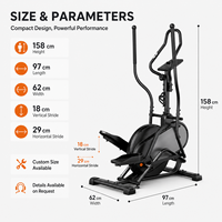 Conception ergonomique, stable, professionnel, appareil de cross-training elliptique pour la maison, résistance magnétique, écran LCD, durable, respectueux de l'environnement