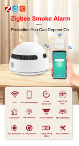 Détecteur de fumée intelligent Zigbee TUYA avec batterie au lithium ABS longue durée, alarme incendie - Product Image 3