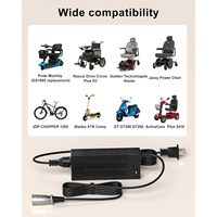 Chargeur de batterie 24V 5A 120W DC, écologique, protection ignifuge, matériau PC, prise secteur pour fauteuil roulant électrique, scooter