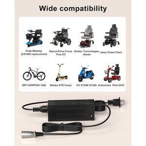 24V 5A Battery Charger 120W <b>Plug</b>-In For Power Chair Scooter - Product Image 3