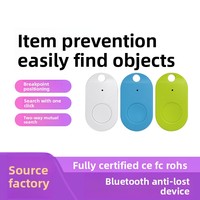 Traceur GPS intelligent Bluetooth pour animaux de compagnie, localisateur anti-perte en ABS, autonomie de 1 an, mini, compatible Android, alarme de rappel
