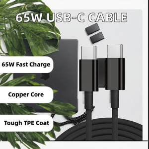 CE Nhà Máy 3A Tinh Khiết Đồng Pd 65W Nhanh Chóng Sạc Cáp Dữ Liệu TPE Type-C Loại <span class=keywords><strong>USB</strong></span>-C Cho iPhone 16 Ipad Cho Samsung Các Thiết Bị Khác - Product Image 3