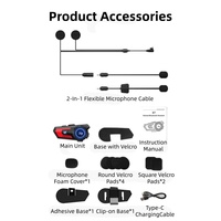 Casque de moto Bluetooth avec logo personnalisé, fonctionnement continu de 40 heures, casque de moto Bluetooth, garantie 1 an