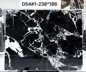 Dalle de marbre noir Napoléon poli, Breccia noir avec des veines blanches spectaculaires pour murs intérieurs de luxe, comptoirs et îlots - Product Image 1