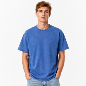 T-shirt Homme Personnalisé avec Logo, Vintage, Délavé à l'Acide, Coupe Ample et Oversize, en Coton Lourd 100% – Vente en Gros - Product Image 1