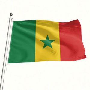 Banderas de Senegal de Tela de Poliéster Premium de 3x5 Pies (90x150 cm), Colores Vivos, Impresión Digital Personalizada, Asta de Aluminio, Venta al Por Mayor - Product Image 2