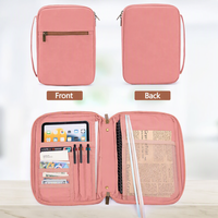 Étui de luxe en cuir PU imperméable avec fermeture éclair et poignée pour Bible, grand format, pour femme, housse de transport pour livre avec poignée, couverture de livre de la Bible