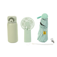 Ensemble cadeau d'entreprise avec logo personnalisé, mini ventilateur portable et tasse isotherme, cadeaux d'entreprise pour les fêtes, cadeaux pour les clients