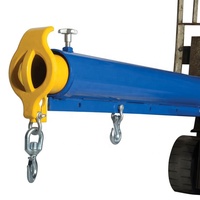 Grue télescopique à bras télescopique, chariot élévateur de 4000 livres Capacité de 30 kg, peinture bleue/télescope, fixation du chariot élévateur