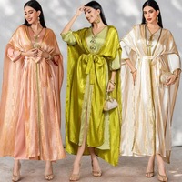 Vente en gros de vêtements islamiques pour femmes, modernes, élégants, amples, grande taille, à manches longues, asymétriques, écologiques, respirants, antistatiques