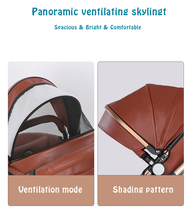 Fast Shipping Door To Door Luxury Baby Stroller 3 in 1 Folding bi-directional high landscape stroller baby pram china factory