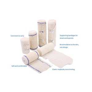Medical Blue <b>Edge</b> Elastic Crepe Bandage 100% Cotton for Wound Care Scb Elastic Bandage With Two Blue Line - Product Image 4