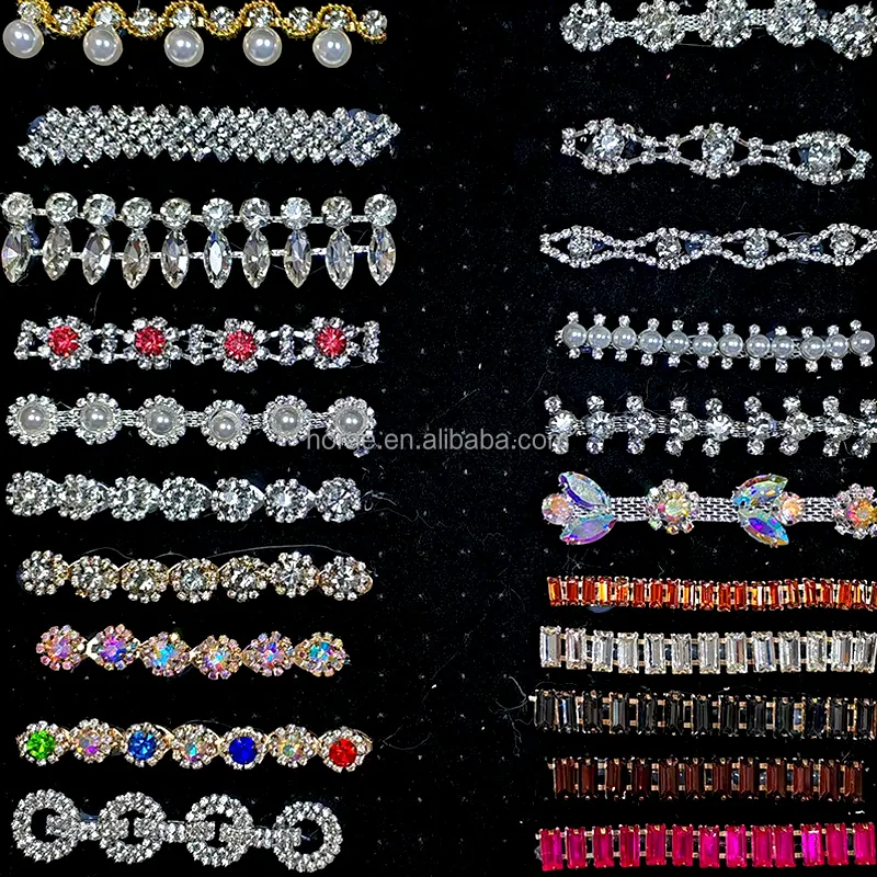 F130 bán buôn pha lê Rhinestone chuỗi sắt trên pha lê TRIM cho hàng thủ công và Hàng may mặc