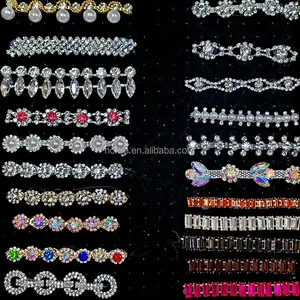 F130 Wholesale Crystal Rhinestone Chain Iron On Crystal Trim For Crafts And Garments