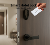 Serrure de porte d'hôtel durable et sans effort, avec carte-clé RFID à cryptage M1, détection automatique de 3 cm, verrouillage instantané, corps en aluminium