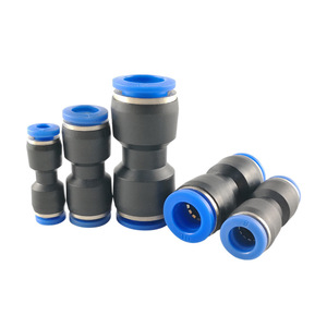 Pneumatic <b>Quick</b> Connect Air Hose <b>Connector</b> PU4 6 8 10 12 14 16mm Plastic Two Way Coupler For Pneumatic Tools - Product Image 3