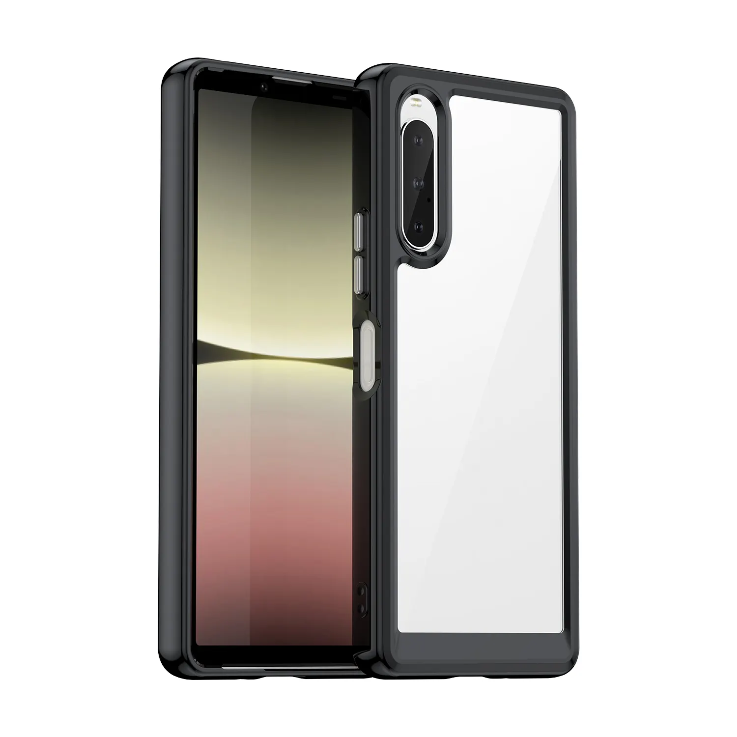 Luxury ShockproofPhone Case for Sony Xperia 1 V HardAcrylic Folding Mobile Case Transparent for Sony Xperia 10 V