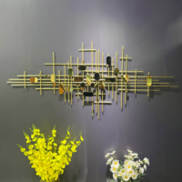 Décoration murale de salon moderne de luxe personnalisable en usine 150X70CM, suspension en métal fer forgé, livraison directe DDP