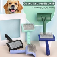 Brosse démêlante et lissante pour animaux de compagnie, à picots extra-longs et biseautés, pour chats et chiens, anti-chute de poils