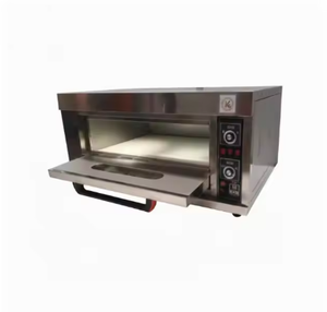 Four à pain commercial classique à gaz, 1 niveau, 2 plateaux, avec thermostat intégré, bouton de minuterie, affichage LED et protection contre la surchauffe - Product Image 2