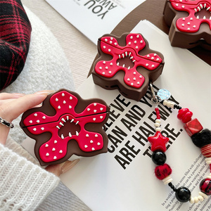เคสหูฟังซิลิโคนลายการ์ตูน Stranger Things สำหรับ Apple AirPods 4 Pro 2 3  พร้อมสายคล้องคอ  ลายดอกไม้ - Product Image 4