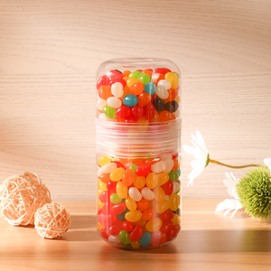 Trong Suốt Pet Nhựa <span class=keywords><strong>Container</strong></span> Với Vít Trên Nắp Đậy Tái Sử Dụng Rỗng Lưu Trữ Lọ Với Nắp Cho Các Gia Vị Đậu Phộng Thực Phẩm Khô Cơ Thể Bơ - Product Image 2