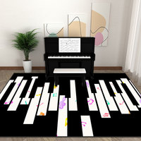Soundproof Rug, Anti-slip Washable Stain Resistant Floor Mat for Piano Room Drum Kit Music Studio Decor