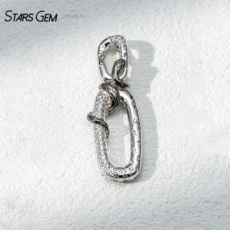 14K White Gold+Black Snake