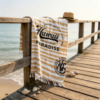 Wholesale Custom Personalized High-quality 100% Cotton Printed Sand Free Portable Luxury Turkish Beach Towel