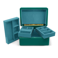 Boîte de rangement à bijoux en bois avec finition haute brillance personnalisée, grande capacité, multifonctionnelle, pour montre, pendentif, broche, bague