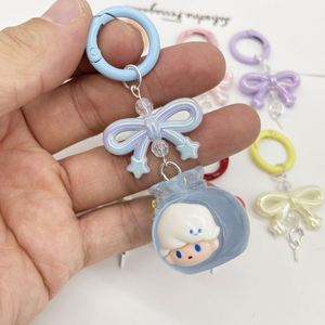 Mini porte-clés mignon en forme de nœud avec boucle à ressort pour accessoire de sac et bijoux DIY - Product Image 3