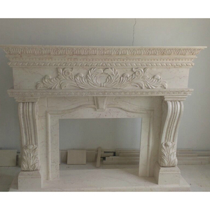 Wholesale White Simple Arch Style Greek Figures Marble <strong>Large</strong> Size Poressional Carved <strong>Fireplace</strong> <strong>Mantel</strong> Frame Price - Product Image 2