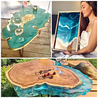 Kit de coulée profonde en résine époxy et durcisseur, liquides en gros, résine époxy transparente pour table en bois
