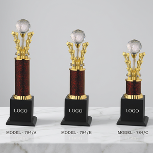 Trofeo Deportivo de Metal Fundido a Presión Modelo 784-1 de POOJA GIFT CORPORATION, Diseño Portátil con Grabado para Deportes, Juegos y Bodas - Product Image 1