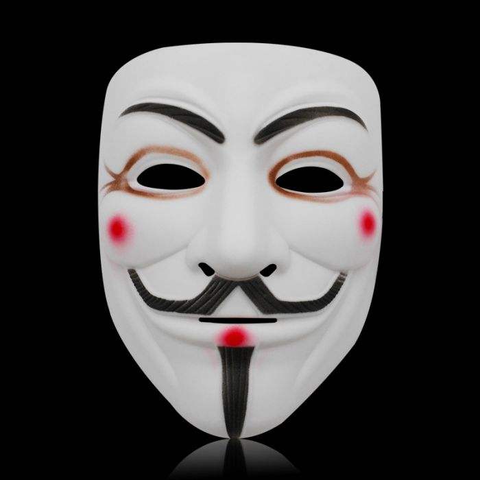 GUY FAWKES商品 WHITE ANONYMOUS HACKER PROTEST GUY FAWKES HALLOWEEN FANCY
