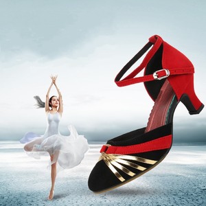 Escarpins <span class=keywords><strong>de</strong></span> <span class=keywords><strong>danse</strong></span> <span class=keywords><strong>latine</strong></span> d'inspiration coréenne pour femmes paillettes/Satin salle <span class=keywords><strong>de</strong></span> bal Tango Salsa chaussures léger sans lacet à la mode mince doux - Product Image 1