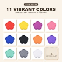 Sous-verres en PVC à motif floral, résistants à la chaleur, antidérapants, protège-tables pour café, restaurant, bureau, couleur personnalisée OEM
